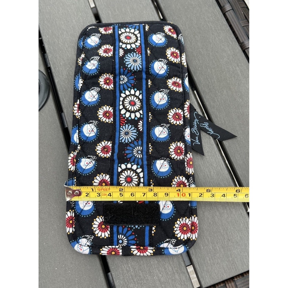 Vera Bradley Trifold Pocket Wallet Compact‎ Coin Purse Night Owl Red White Blue - Picture 7 of 10